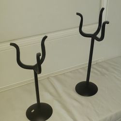 Vintage Tall Wrought Iron Candle Holders (set of 2)

