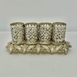 Vintage Gold Tone 4 Slot Lipstick Holder