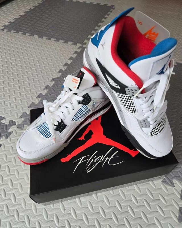 Air Jordan 4 Sneakers Retro SE What The 4 Mid-Top Basketball Shoes Unisex