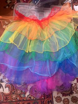 Womens Rainbow Tutu Skirt