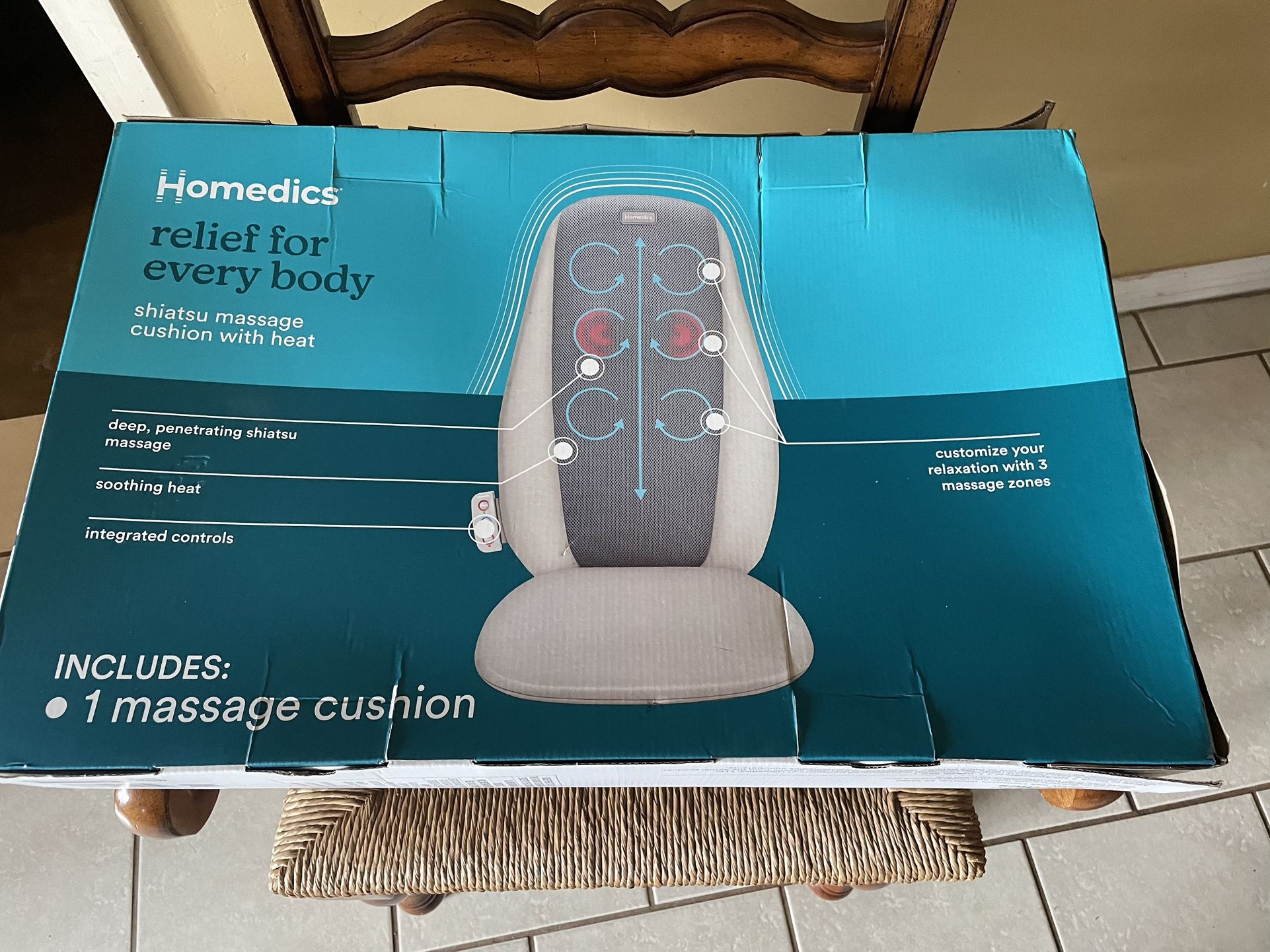 Electric Homedics Massage Cushion Heat 