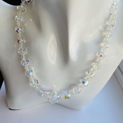 Vintage AB Crystal Choker Necklace