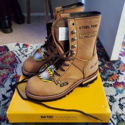 Brand New Ad Tec Women's Logger Steel Toe Work Boots