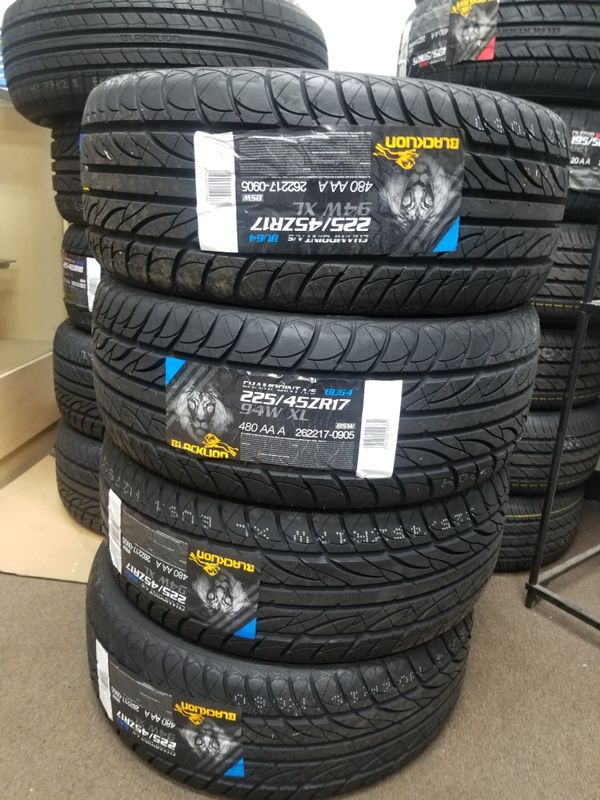 New 225 45 17 Blacklion tires for Sale in Moreno Valley, CA OfferUp