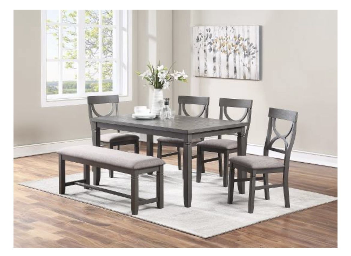 Gray Dining Table Set (Free Delivery)