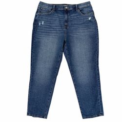 Sonoma Goods For Life Womens 18 Regular Boyfriend Jeans Medium Wash Distressed