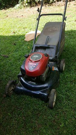 Craftsman mower with leaf and grass bagger