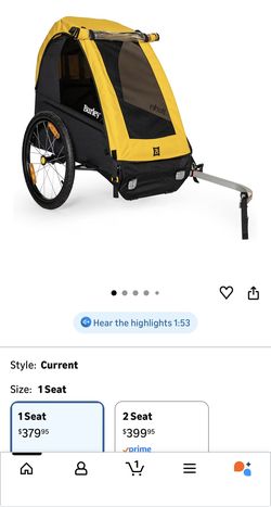 Burley Hitch Trailer (1 Seater)