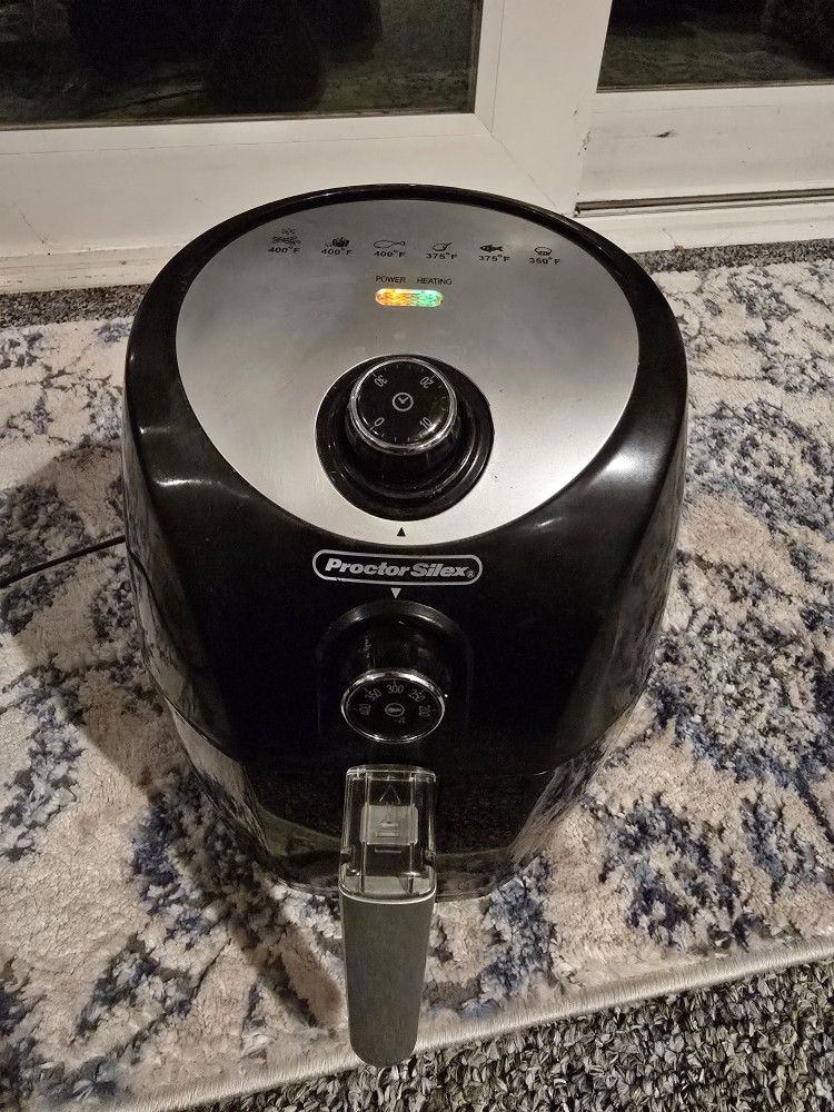 Proctor Silex Electric Air Fryer - Black:900W, 51Volume Capacity,Dishwasher-Safe