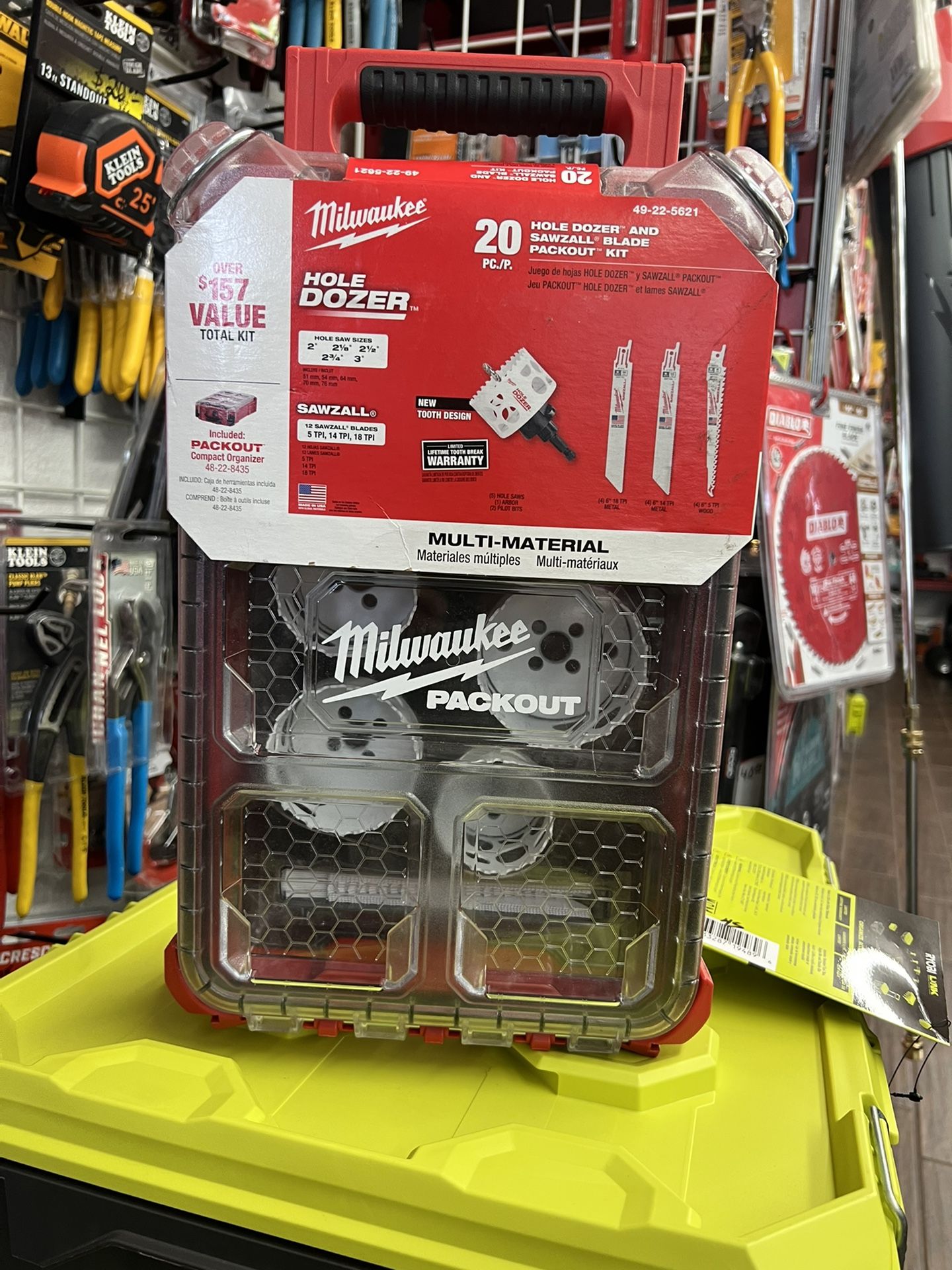 Milwaukee Hole Dozer Bi-Metal General Purpose Hole Saw and Reciprocating Saw Set with PACKOUT Case (20-Piece)