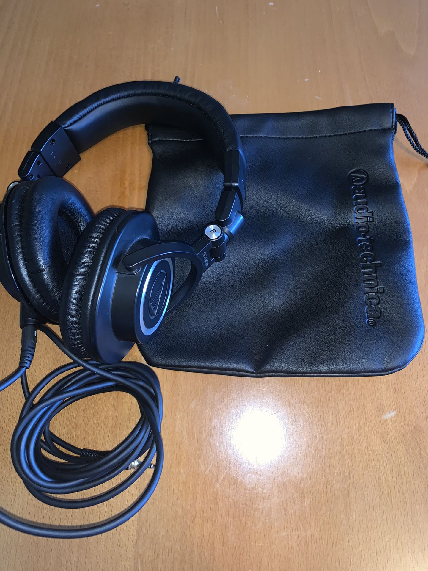 New Headphones (audio technica brand) with carry case