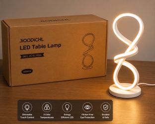 Modern LED Table Lamp Spiral Design