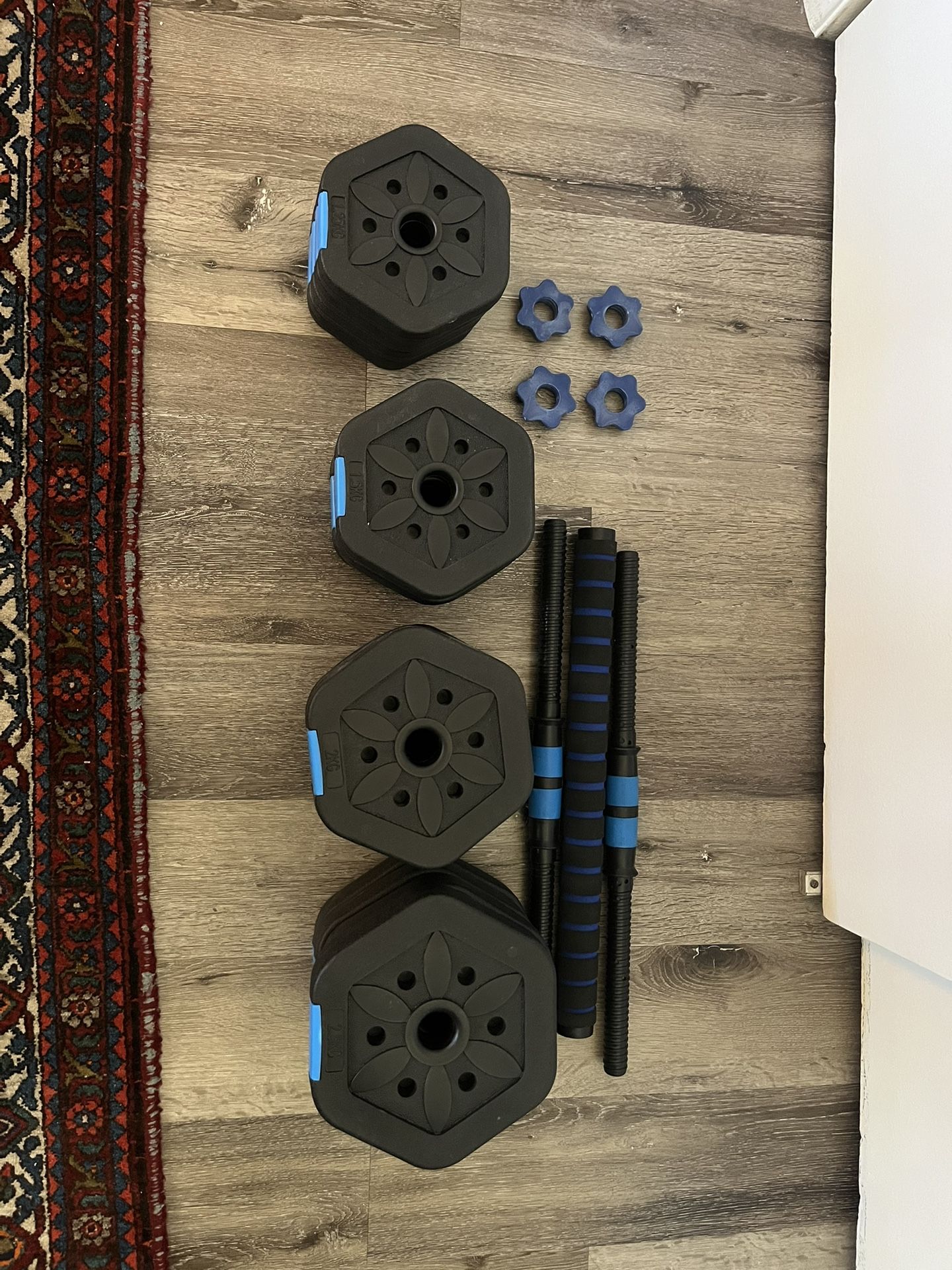Complete Weight Set | Adjustable Bar & Dumbbells | 24 Pieces | Mint Condition