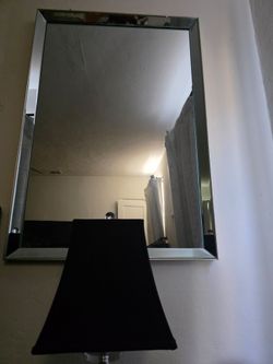 Rectangular Wall Mirror with Beveled Frame