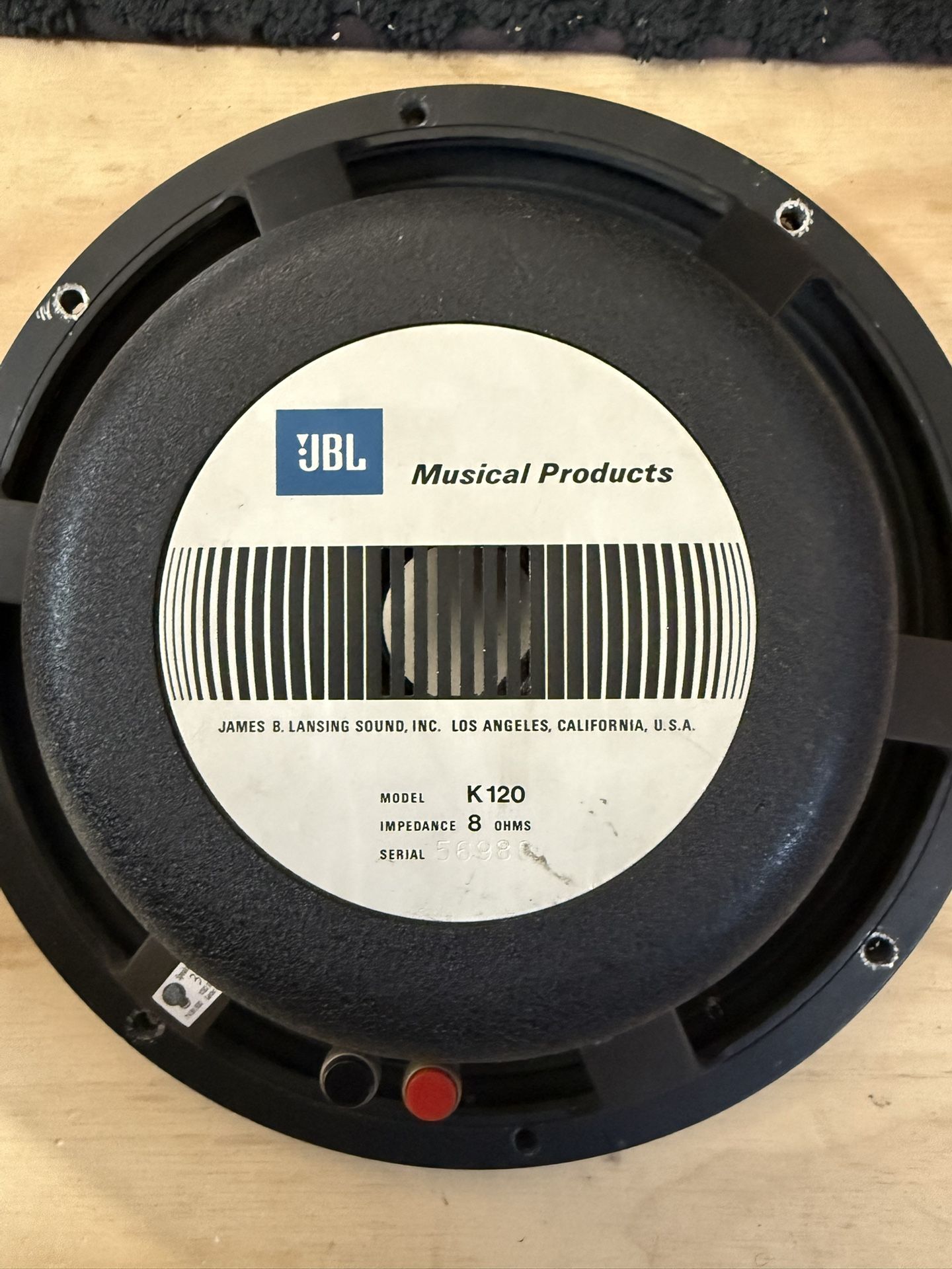 Refurbished JBL woofer V212BN