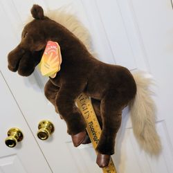 NEW Folkmanis Horse Hand Puppet NWT Plush Brown Horse Puppet