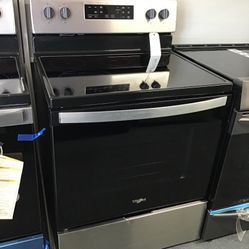 New Scratch And Dent Whirlpool 5 Burner Glass Top Stainless Steel Range. 1 year Warranty 