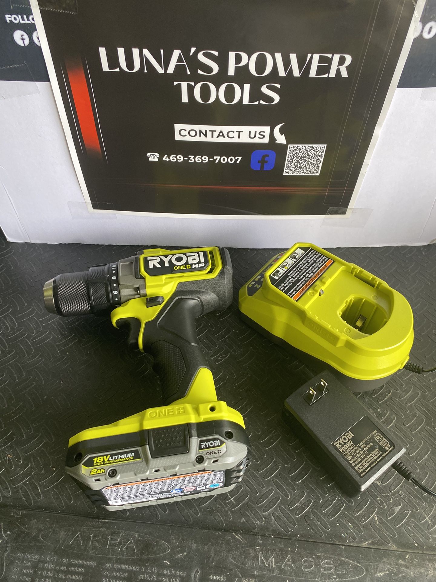 New Ryobi 18v Hp Drill Driver Kit W High Performance 2ah Battery
