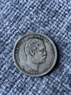 1883 Hawaiian Territory 1/2 Dollar Silver Coin (rare)
