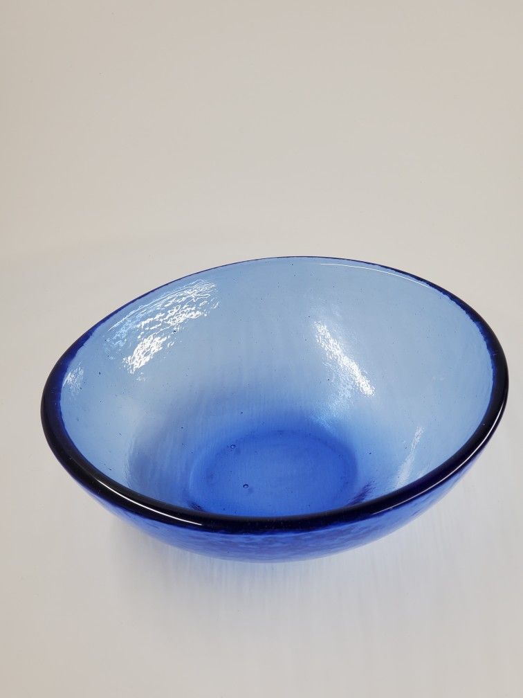 Fire And Light 8" Cobalt Blue Recycled Glass Bowl