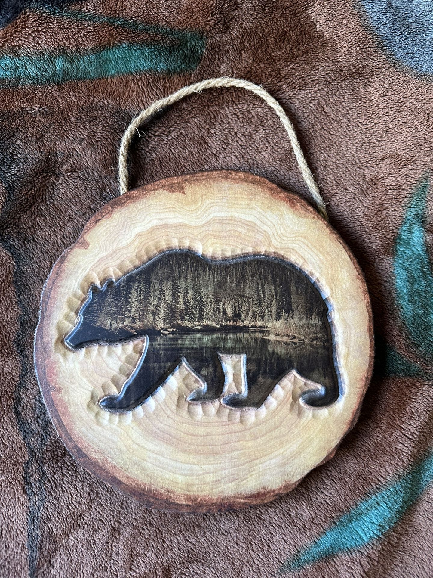 Wooden Bear Wall Art