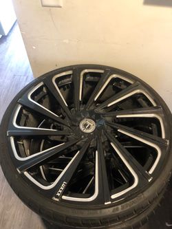 Luxxx Black Milled Alloy Wheel with Tire