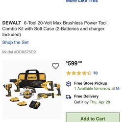 Dewalt 6 Tool Combo 