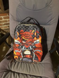 bape Backpack Fire Bear Graphic