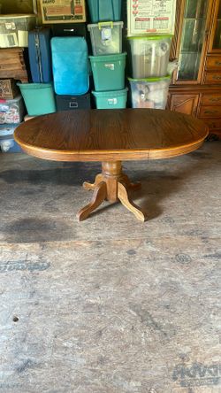 Oak Oval Trestle Table
