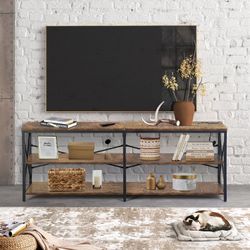 Homy Casa Taryn 3 Tier Metal frame TV Cabinet with LED Lighting (Local PickUp)