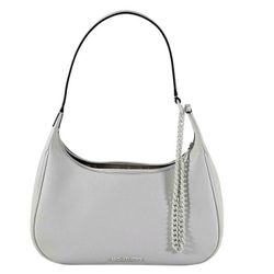 Michael Kors Lucinda 38S5G3YL6L Optic White Pebble Leather Shoulder Bag