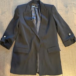 Zara Women’s Black Longline Blazer XS 