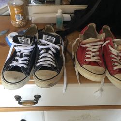 Converse Negros”10” Rojos “11” $30 Cada Par