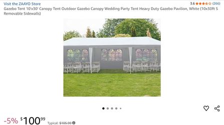 Gazebo Tent 10'x30'