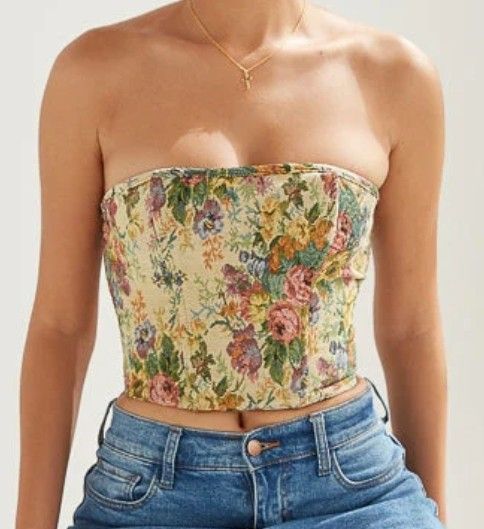 Flower Embroidery Corset