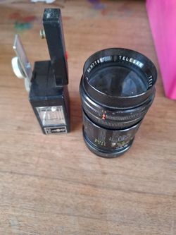 CAMERA FLASH AND TELEPHOTO LENS