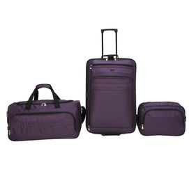 Protege 3-Piece Softside Luggage Value Travel Set Purple