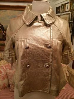 Jocelyn gold leather jacket