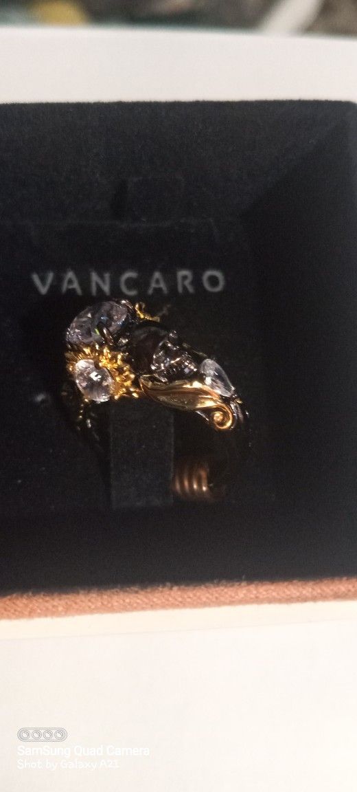 Vancaro Sunflower Skull Ring