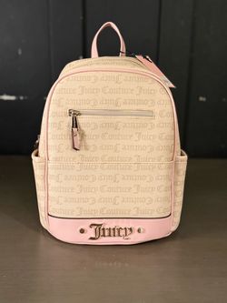 Juicy Couture Logo Backpack Pink Cream