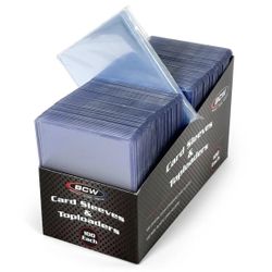 BCW Supplies (100) Count Card Sleeve and Toploader Combo Pack (1-SSLVTLCH-100)