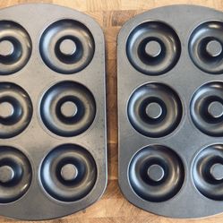 Set of 2 Donut Pans, Makes a Dozen 3.5” Donuts 