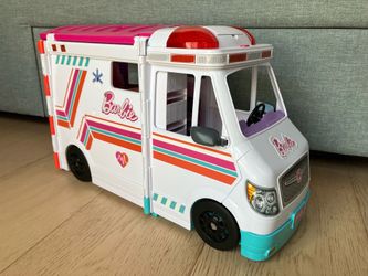 Barbie care clinic ambulance play set