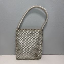 Vintage La Regale Ivory Beaded Evening Bag Y2K Fairycore Coquette Square