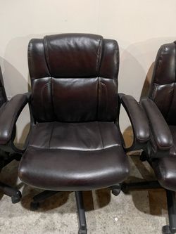 Brown Leather Executive Office Chair