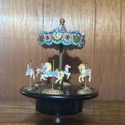Vintage Scarborough Fair Carousel Music Box 
