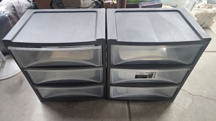Plastic 3 Drawer Storage Units