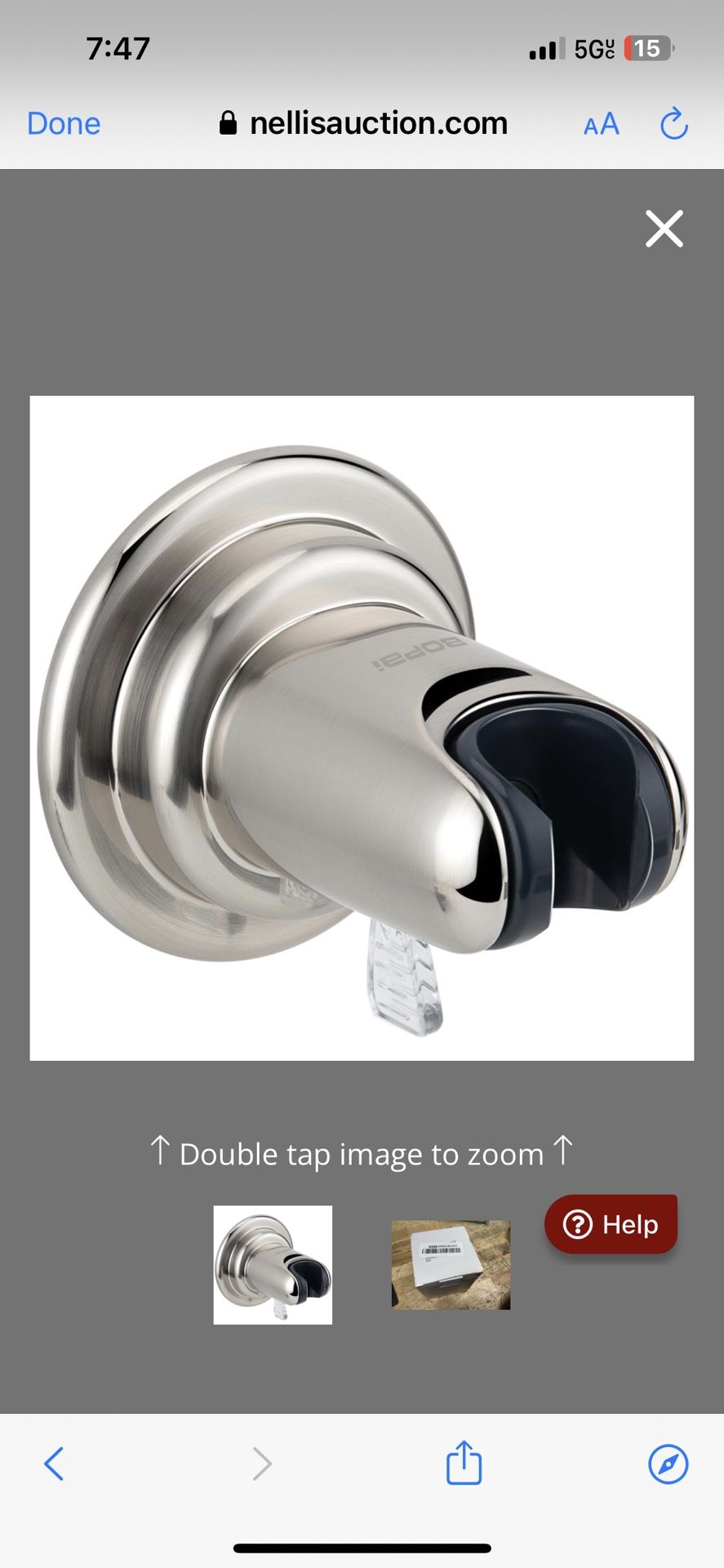 BOPai Vacuum Suction Cup Shower Head Holder, Adjustable 20 Degrees From The Wall, Brushed Nickel
