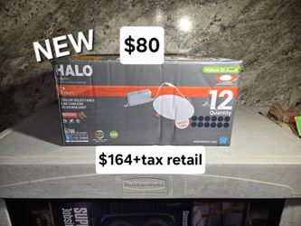 New in box HLBSL 6 in. Adjustable CCT Canless Integrated LED Recessed Light, 900 Lumens, 5CCT, White (12-Pack)