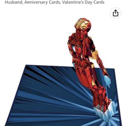 Lovepop Marvel Iron Man I Love You 3000 Pop Up Card, 5x7-3D Greeting Card, Pop Up Birthday Card for Wife or Husband, Anniversary Cards, Valentine’s Da